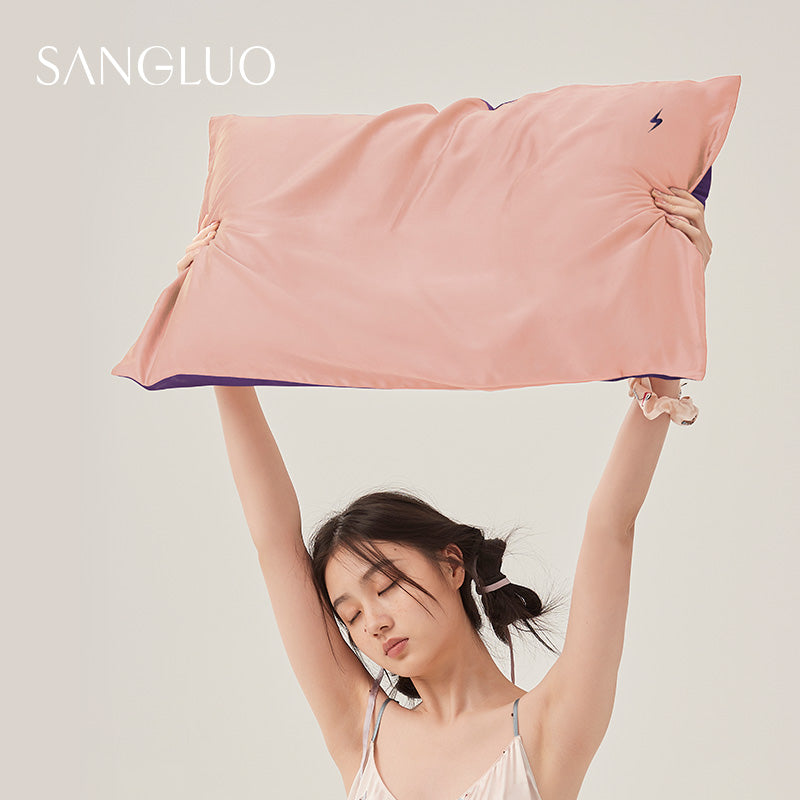 Little Lightning Double sided Silk Pillowcase sangluo